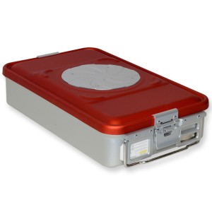 CONTAINER CON VALVOLA medio h100 mm - rosso