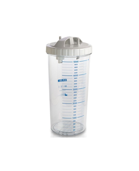 VASO 5 LITRI con coperchio - autoclavabile a 134°C