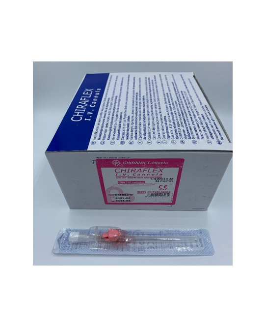 Ago Cannula Due Vie Con Alette G20X32 Rosa - conf. 50Pz