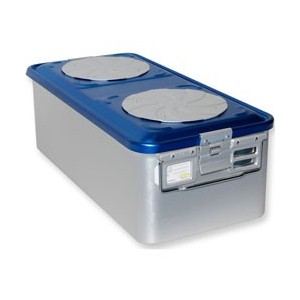 CONTAINER CON VALVOLA grande h200 mm - blu forato