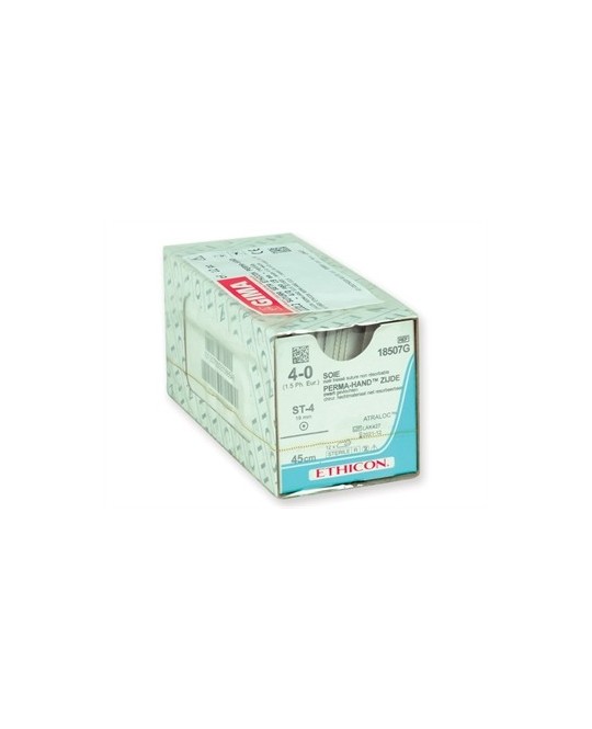 SUTURA SETA ETHICON PERMA-HAND - 4/0 ago 19 mm - retta