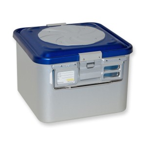 CONTAINER CON VALVOLA piccolo h200 mm - blu forato